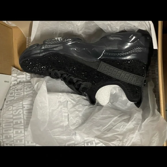 Steve Madden MAXIMA-R BLACK SNEAKERS - Picture 7 of 8